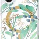 SCORPIFY for iPhone 17 Case [Compatible with MagSafe] with Summer Meadow Floral Design, Cute Clear Flower Magnetic Phone Cover for Women Girls, [Non Yellowing] Slim Bumper with Gold Accents