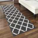 SHACOS Kitchen Runner Rug 2x6 ft Washable Rug Runner Non Slip Rubber Backing Hallway Runner Rug Indoor Entryway Runner Laundry Room Floor Mat Carpet Runners, Dark Grey