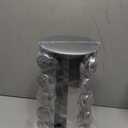 KALINCO Rotating Spice Rack Organizer, Revolving Spice Rack for Cabinet, Stainless Steel Spice Organizer with Jars(20-Jar) Black