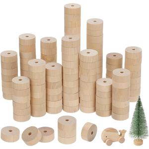 WADORN 150pcs 1 Inch Wooden Wheels Bulk Unfinished Craft Wheels Natural Wood Mini Wheels with 0.4 Inch Thick for DIY Model Cars Mini Christmas Tree Base Holiday Decorations Crafting
