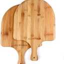 ALLWINNER Pizza Peel 12 Inch, 2 Pack Bamboo Pizza Paddle, Wooden Pizza Peels for Making Pizza, Pizza Bread Pie Cutting Board for Kitchen