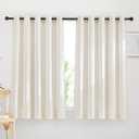 NICETOWN Linen Curtains & Drapes for Bedroom 63 inches Long, Grommet Flax Linen Blend Window Treatment Privacy with Light Filtering for Living Room/Boys Room, W66 x L63, 2 Panels