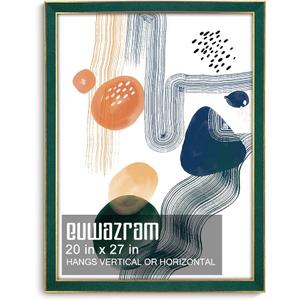 euwazram Suede 20x27 Frame - Single Frame, Christmas Elegant Green 20 x 27 Poster Frame, 20x27 Picture Frame for Artwork Puzzles Photos and Movie Posters