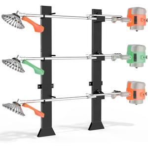 3 Place Weed Eater Rack for Trailer,Trimmer Racks for Open Trailers,Weedeater Rack Holder for Landscape Trailer Truck Lawn Equipment Accessories w/Lock