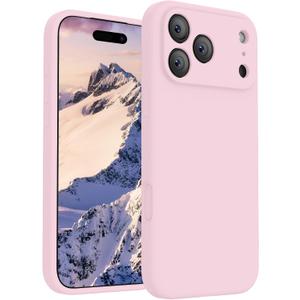 FireNova Magnetic for iPhone 17 Pro Case, Compatible with MagSafe, [Integrated Silicone Camera Control Button] [Camera Protection] Anti-Scratch Microfiber Lining Phone Case, 6.3", Chalk Pink