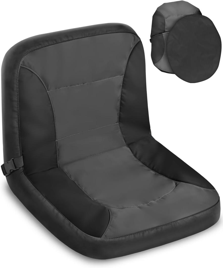 PACETAP Riding Lawn Mower Seat Cover with Waterproof Cover, Durable Polyester Universal Lawn Mower Seat Cover Compatible with John Deere, for Craftsman, for Cub Cadet, for Kubota (Medium) (Dark Gray)