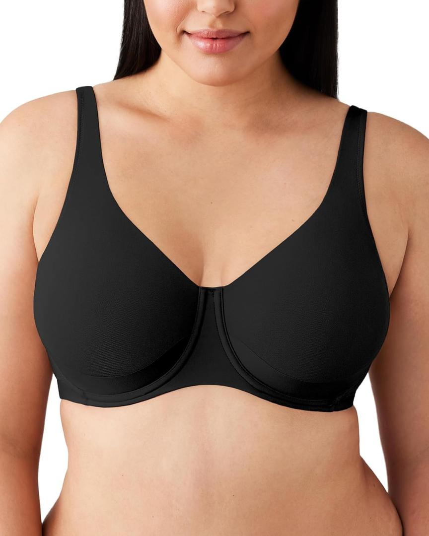 Wacoal Women's Pendulous Shape Revelation Unlined Full Coverage Underwire Bra, 855387 (38G, Black)