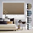 Homebox Cordless 100% Blackout Cellular Shades for Home,Shades for Indoor Windows, Honeycomb Blinds 29" W x 72" H Brown