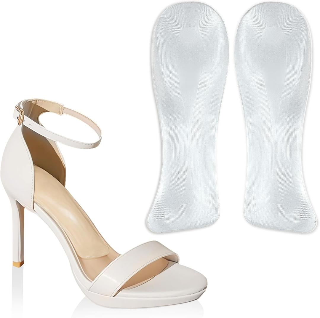 Heel Inserts for Women - Weight Shifting Insoles for High Heels, Gel Inserts Comfort Pads for Foot Pain Relief (Medium - US 8-9.5 Women Shoes)