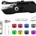 Handheld Sewing Machine, Mini Portable Electric Quick Sew Sewing Machine, Sewing Machines for Beginners, Easy To Use Suitable for Sewing Clothes, Fabrics, Curtains, Family Travel (Black)