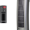 Lasko Oscillating Digital Ceramic Tower Heater for Home with Adjustable Thermostat, Timer and Remote Control, 23 Inches, 1500W, Silver, 755320