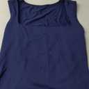QINSEN Women's Square Neck Sleeveless Double-Layer Tank Tops Basic Tight T Shirts ,Size XS