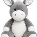 Adorable Gray Donkey Plush Toy - 12.6 Inch Soft & Cuddly Stuffed Animal Donkey, Perfect for Kids, Babies, Toddlers - Farm Animal Gift