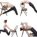 BODY RHYTHM Yoga Auxiliary Chair with Lumbar Back Support for Abs & Core, Balance Handstand, Flexibility and Strength Training and Back Pain Relieving