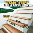 16 Pack Clear Stair Treads for Wooden Steps Indoor - 30"x6" Non Slip Stair Treads. Self Adhesive, Safe Anti Slip Tape for Kids, Seniors & Pets. Staircase Step Tread Includes Rubber Roller