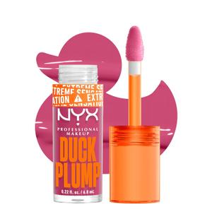 NYX PROFESSIONAL MAKEUP Duck Plump High Pigment Plumping Lip Gloss with Spicy Ginger, Vegan Lip Makeup - Pick Me Pink (Soft Rose Pink) (0.23 Fl Oz (Pack of 1), 11 Pick Me Pink)