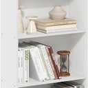 Furinno Basic Book Shelf, 3-Tier Modern Bookshelf, Bookcase with Open Shelves, 9.3" x 21.8" x 39.5", for Living Room, Bedroom, Home Office, White/White