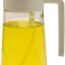 16oz Kitchen Cooking 2 in 1 Fuel Injector - Olive Oil Salad Barbecue Oil Spray 470ml Glass Fuel Injector (Off-white 470ml)