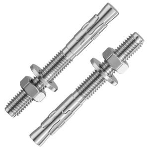 30Pcs 1/2x3-1/2 Inch Standard Fasteners for Heavy-Duty 304 Stainless Steel Wedge Anchors for Cement and Concrete