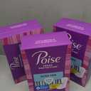 Poise Ultra Thin Incontinence Pads & Postpartum Pads for Bladder Leaks, 4 Drop Moderate Absorbency, Regular Length, 144 Count, Packaging May Vary (REGULAR/NON-WINGED)