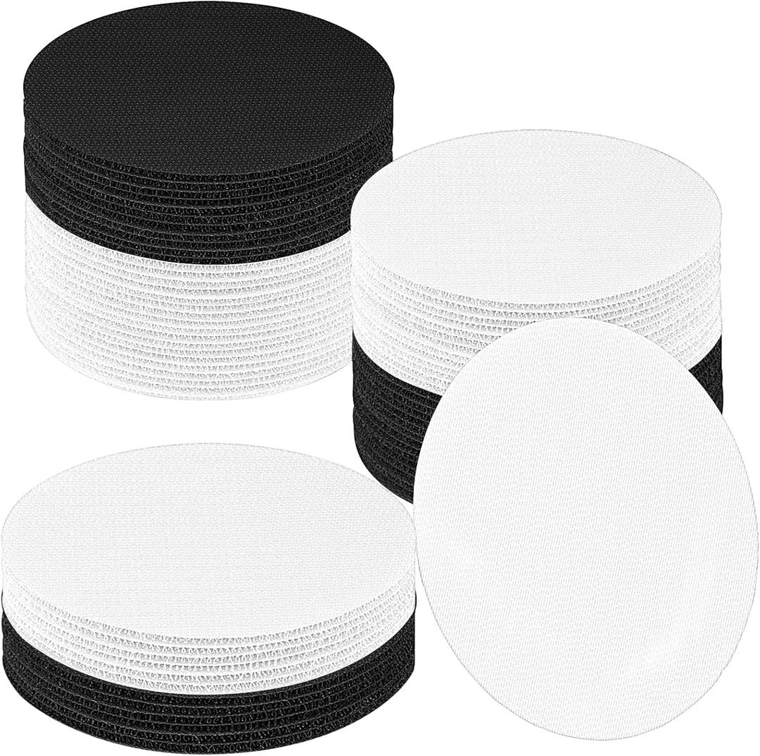 IKAYAS 60 Pcs Black and White Carpet Spots Markers Floor Dot One Color Carpet Circles Carpet Floor Dots Spots Markers for Classroom Decoration Teacher Supplies