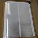 Fits 14x24 Duct Opening Stamped Steel Return Air Grille Vent Cover Grille for Sidewall and Ceiling in White Surface Dimensions: 15.75"W X 25.75"H (14" W x 24" H Duct Opening)