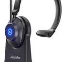 Bluetooth Wireless Headset with Mic for Work, Advanced Noise Reduction Microphone, Clear Calls - Comfortable On-Ear Headphones, Bluetooth 5.3, Applicable to Laptop, PC, Zoom(NO USB Dongle Included) (Black)