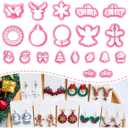 Keoker Christmas Clay Cutters, Christmas Polymer Clay Cutters for Earrings Making, 20 Clay Cutters Shapes (ALL)