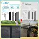 140'' Retractable Baby Gates Extra Wide,34" Tall Retractable Dog Gate for Doorways, Security Upgrade Reinforcement Rods Extra Long Retractable Baby Gate for Stairs, Indoor/Outdoor Retractable Gate