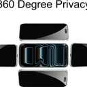2 x 2 Pack for iPhone 17 Pro Max 360 Degree Privacy Screen Protector Anti spy Tempered Glass Film 6.9 inch