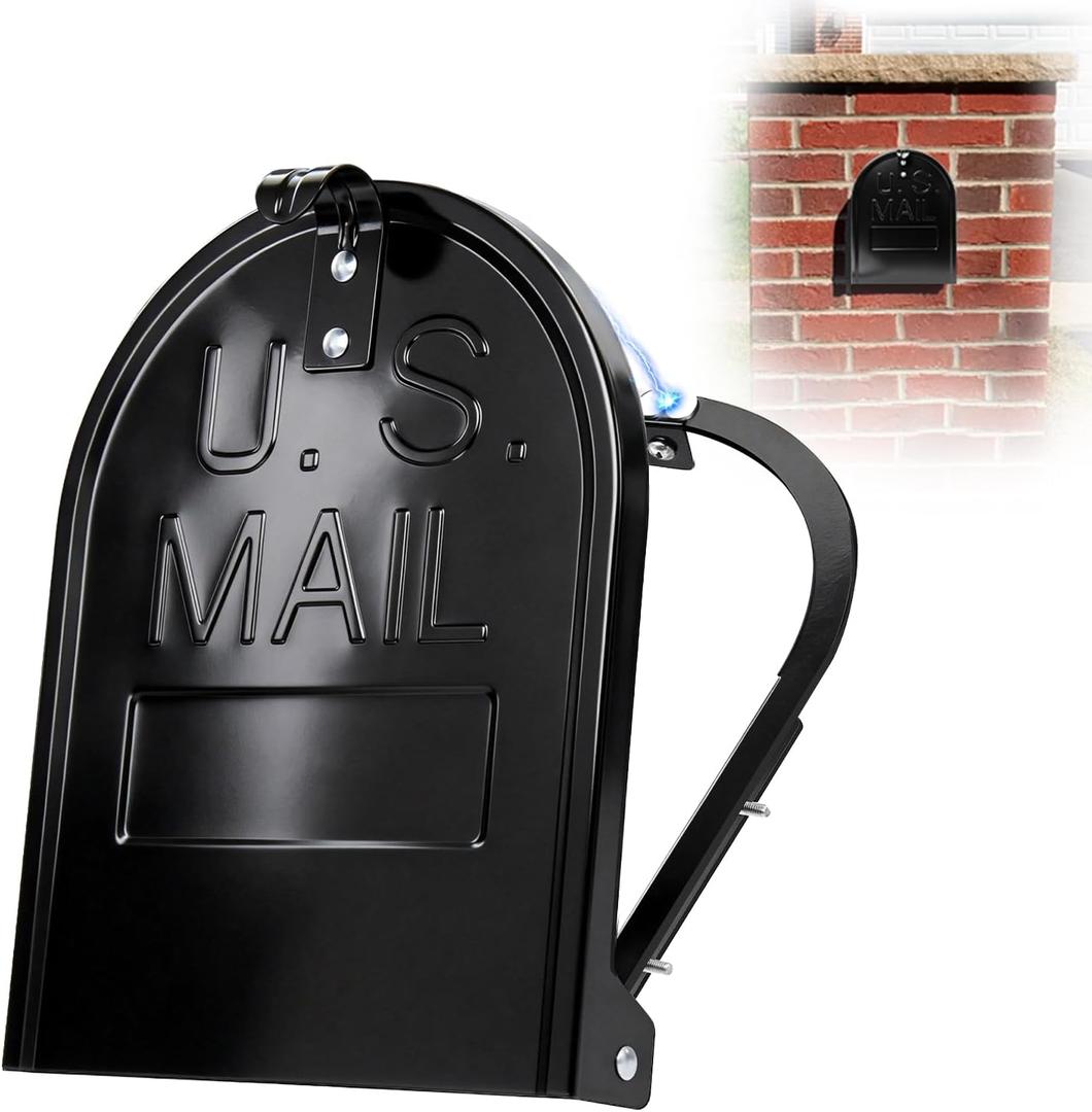 Mailbox Door Replacement 6 1/4 Inch (W) by 8 Inch (H),Snap-in Brick Mailbox Door Metal Replacement Mail Box Door for Brick Standard Curbside Mailboxes