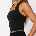 Women Halter Tank Tops Summer 2026 Backless Going Out Shirts Sexy Sleeveless Cute Crop Y2k Trendy Outfits (Black, M)