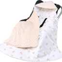 Winter Car Seat Blanket for Babies, TOG 3.5 Warm Minky Dot Carseat Swaddle Blankets for Infants Newborn, Universal Fit for Baby Car Seat, Sheep, 35.4"x35.4", Sheep