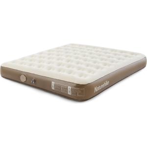 Naturehike Narrow King Size Air Mattress with Electric Built-in Pump, 79 * 71in Extra Wide Inflatable Mattress for Home, Camping, Guests, Travel, Morning View Series (Brown)