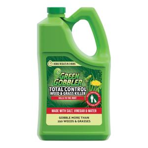 Green Gobbler Natural Total Control Weed & Grass Killer | Made with Concentrated Salt & Vinegar | Pet Safe | Kills to The Root | 1 Gallon Refill