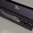 Butcher Breaking Knife for Meat Cutting, 10.5 Inch Japanese Style Curved Carving Knife with Wooden Full Tang Handle, Damascus Pattern, Razor Sharp Cimiters with Gift Box, Birthday Gift for Men