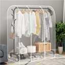 Garment Rack Cover, Transparent PEVA Clothes Rack Cover with 2 Smooth Zipper, Clothing Dustproof Waterproof Protector Cover (47X20X59-Clear)