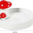 Niteangel Hamster Feeding & Water Bowls- Mushroom Ceramics Series Food Dish Feeding Bowls for Dwarf Syrian Hamsters Gerbils Mice Rats or Other Similar-Sized Small Pets (Feeding Bowl)