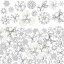 Wavwavw 80 Pcs Rhinestone Buttons Faux Pearl Buttons Flower Flat Back Embellishment Appliques for Craft Jewelry Making DIY Wedding Decor Bouquet Hair Clothes Bag Shoe Home Party