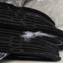 HOUSE DAY Black Velvet Hangers 60 Pack, Non Slip Clothes Felt Hanger Heavy Duty for Coat, Premium Slim Space Saving Suit Hangers for Closet Organizer, 360 Rotating Silver Hook