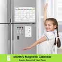 3 x Magnetic Dry Erase Calendar for Refrigerator,2 Pack Monthly & Daily Planner Magnet Whiteboard for Fridge with 4 Markers and Large Eraser, Fridge Calendar Dry Erase, 14.5x11