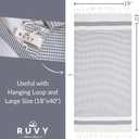 Ruvy Home Basics Turkish Hand Towels for Bathroom Set of 4 | 18"x40", Cotton | Decorative Towel for Bathroom, Kitchen, Dishcloth, Tea, Yoga, Face, Gym - Light Grey