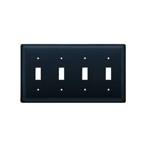 GNIXYUNXI Light Switch Cover Plate Luxury Black White Marble 4 Gang Quad Toggle Wall Plate Electrical Outlet Cover Decorative Switch Plate Covers for living Room Home Decor