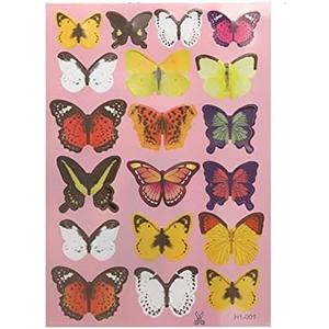 Pack of 6 UTMACH 3D Simulation Butterfly Wall Sticker Card Double-Sided Adhesive Bedroom Living Room Wall Sticker Plastic Butterfly H1-001 Double-Sided Adhesive