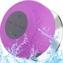 Bluetooth Shower Speaker Waterproof Portable Wireless Water-Resistant Speaker Suction Cup,Built-in Mic Speakerphone for iPhone Phone Tablet Bathroom Kitchen - Purple