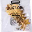 SUQ I OME 1 Pair European Big Leaf Curtain Tiebacks Novelty Fashion Curtain Hook U Shape Wall Hook Simple Modern Curtain Holdbacks, Golden