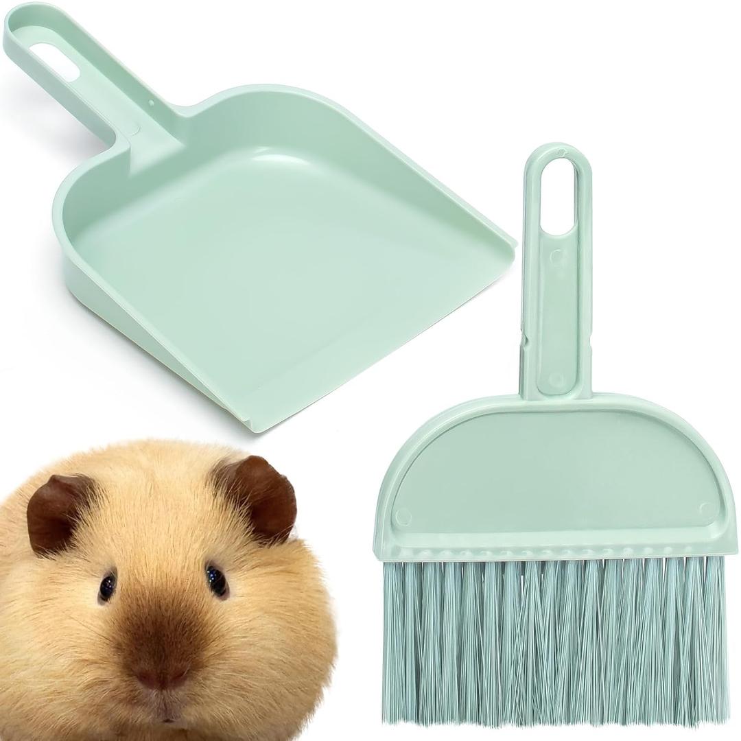 Cage Cleaner for Guinea Pigs Mini Dustpan and Brush Set for Chinchilla/Hamster/Bunny Small Animals Waste Cleaning Tool Kit