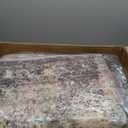 Vintage Distressed Medallion Rugs for Living Room - 9x12 Green and Brown Large Washable Rug for Bedroom, Dining Table, Ultra-Thin, Soft, Non Slip, Lightweighted Print Carpet