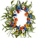 Floralies 20" Handmade Spring Summer Wreaths for Front Door Farmhouse Wreaths Floral Flower Daisy Spring Indoor Wreath Home Dcor