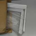Window AC Side Panels with Frame Set,Air Conditioner Accordion Filler Curtain Replacement for Window AC Units,Fits Most 8,000 BTU Units,White,2 Pack